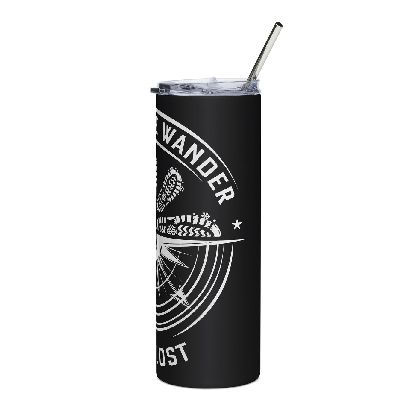 Tumbler: Adventure Seeker Stainless Steel Tumbler, 20oz - Travel Mug for Explorers, Gifts for Hikers, Outdoor Quotes Drinkware