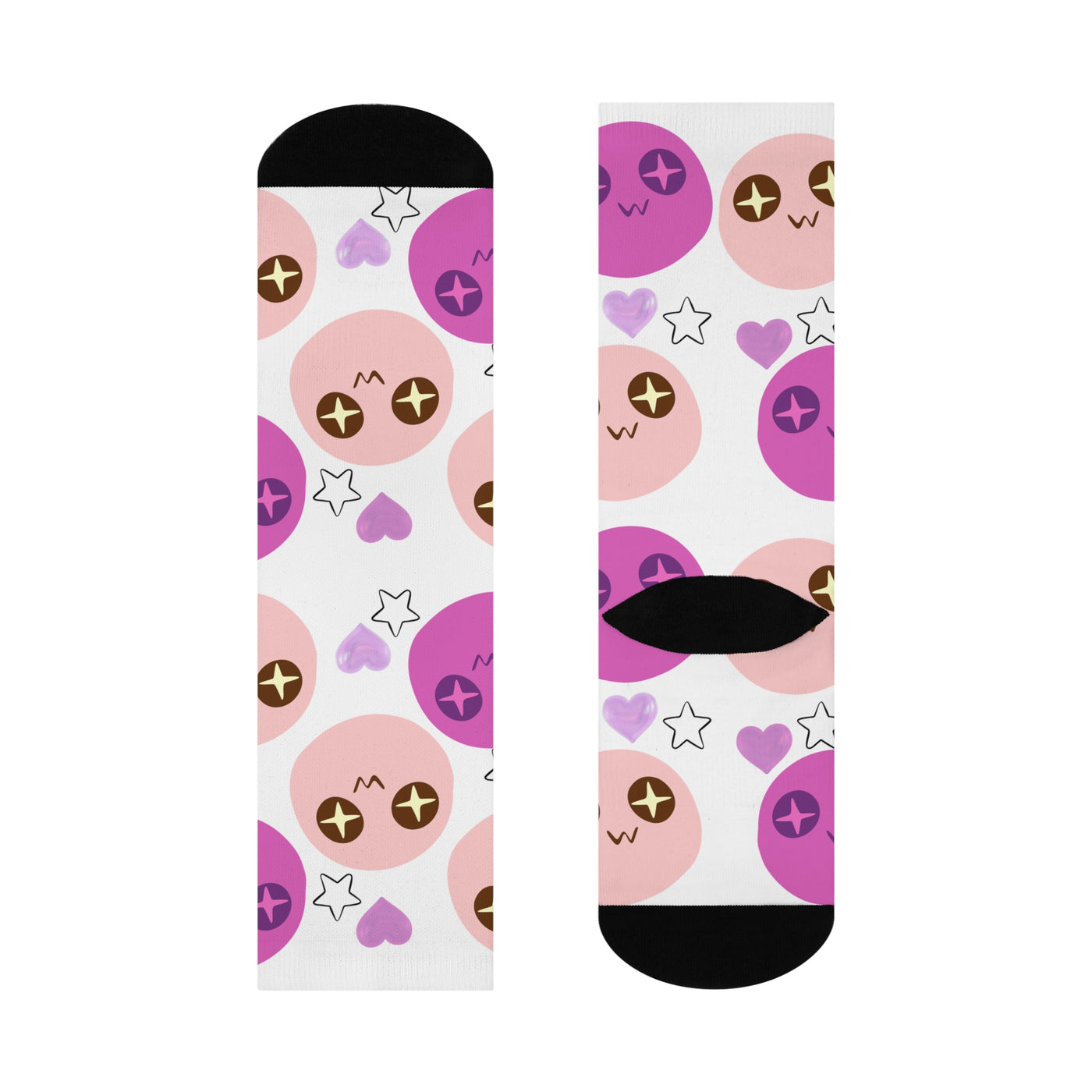 Crew Socks: Cutesy Heart Design
