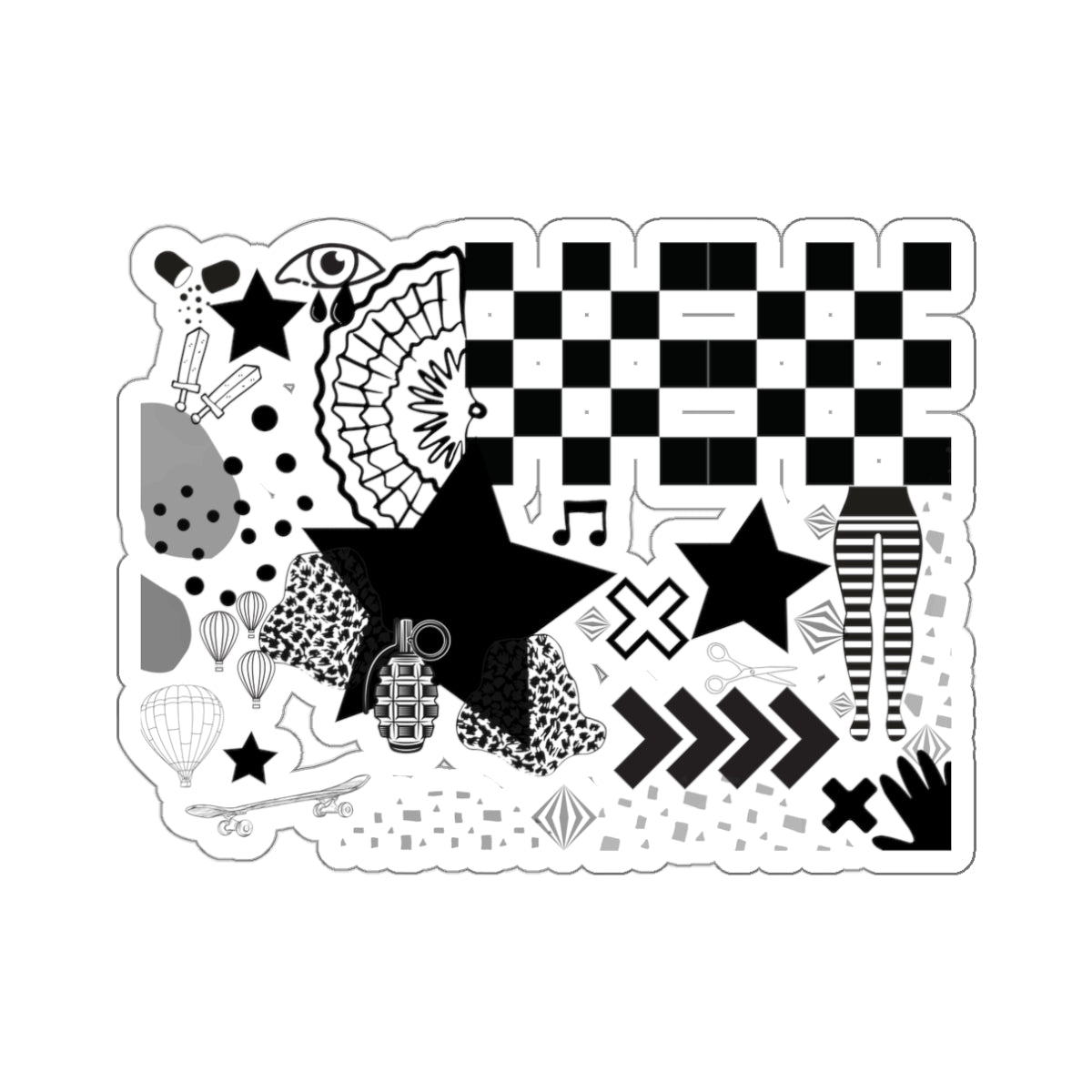 Die-Cut Stickers: Calm Like A Bomb Design