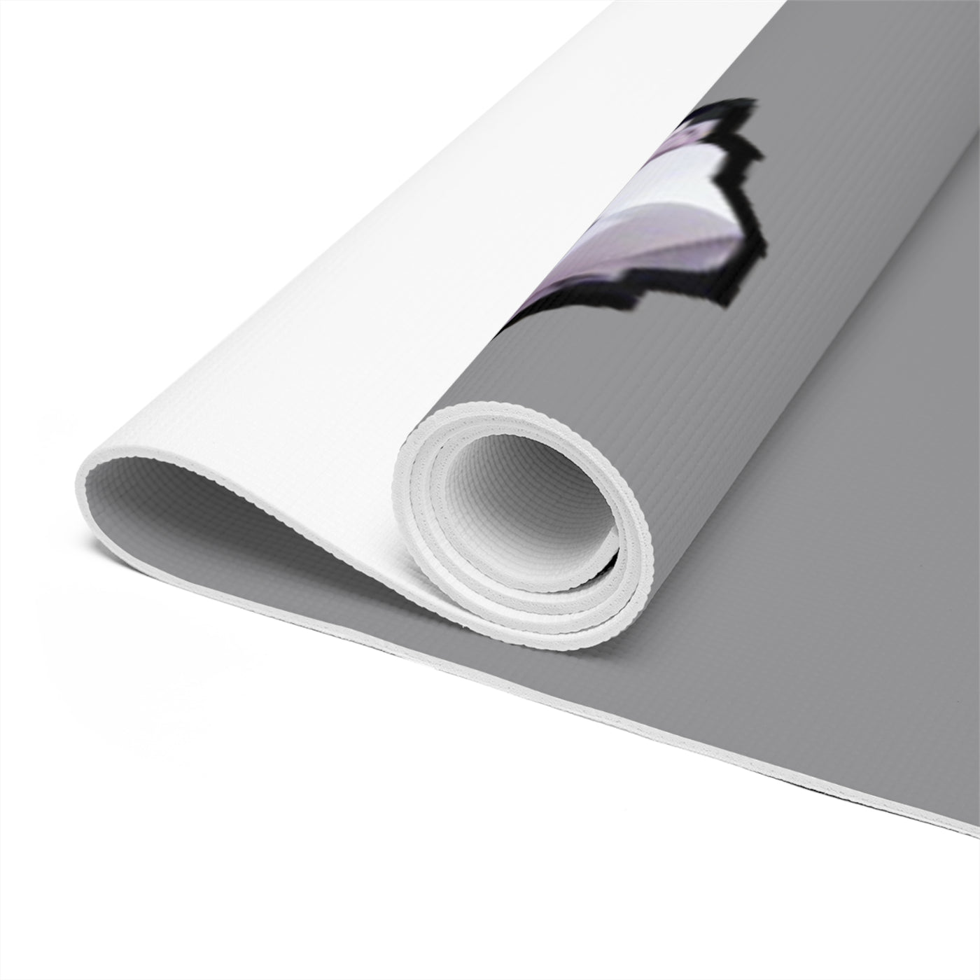Yoga Mat: Climbing Origami Design in Rock Gray