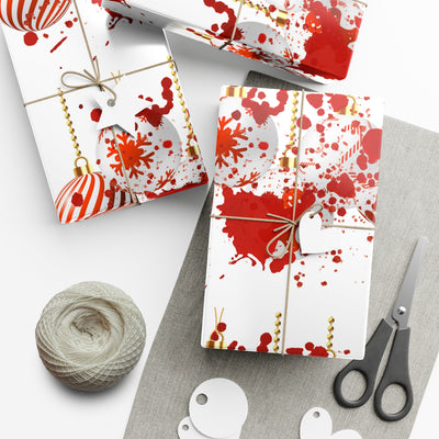 Wrapping Paper: Bloody Baubles | Holiday Crime Theme