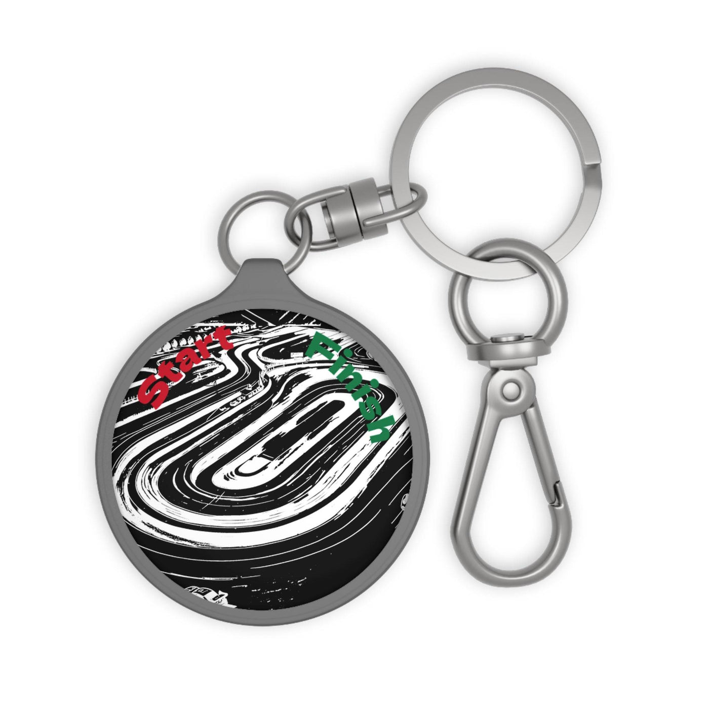 Keychain Tag: Personalized Race Track Tag